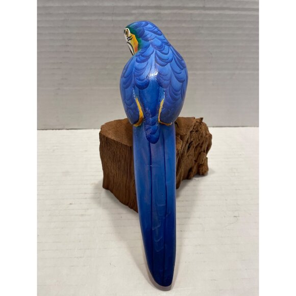 Vintage Brazilian Hand- Crafted Parrot 11" Marked - Picture 8 of 16
